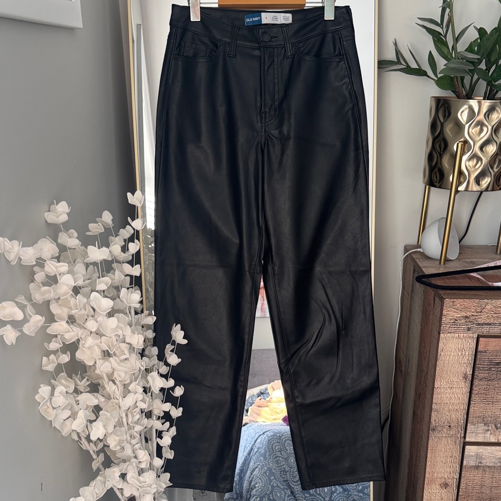 Old Navy High-Rise OG Loose Faux Leather